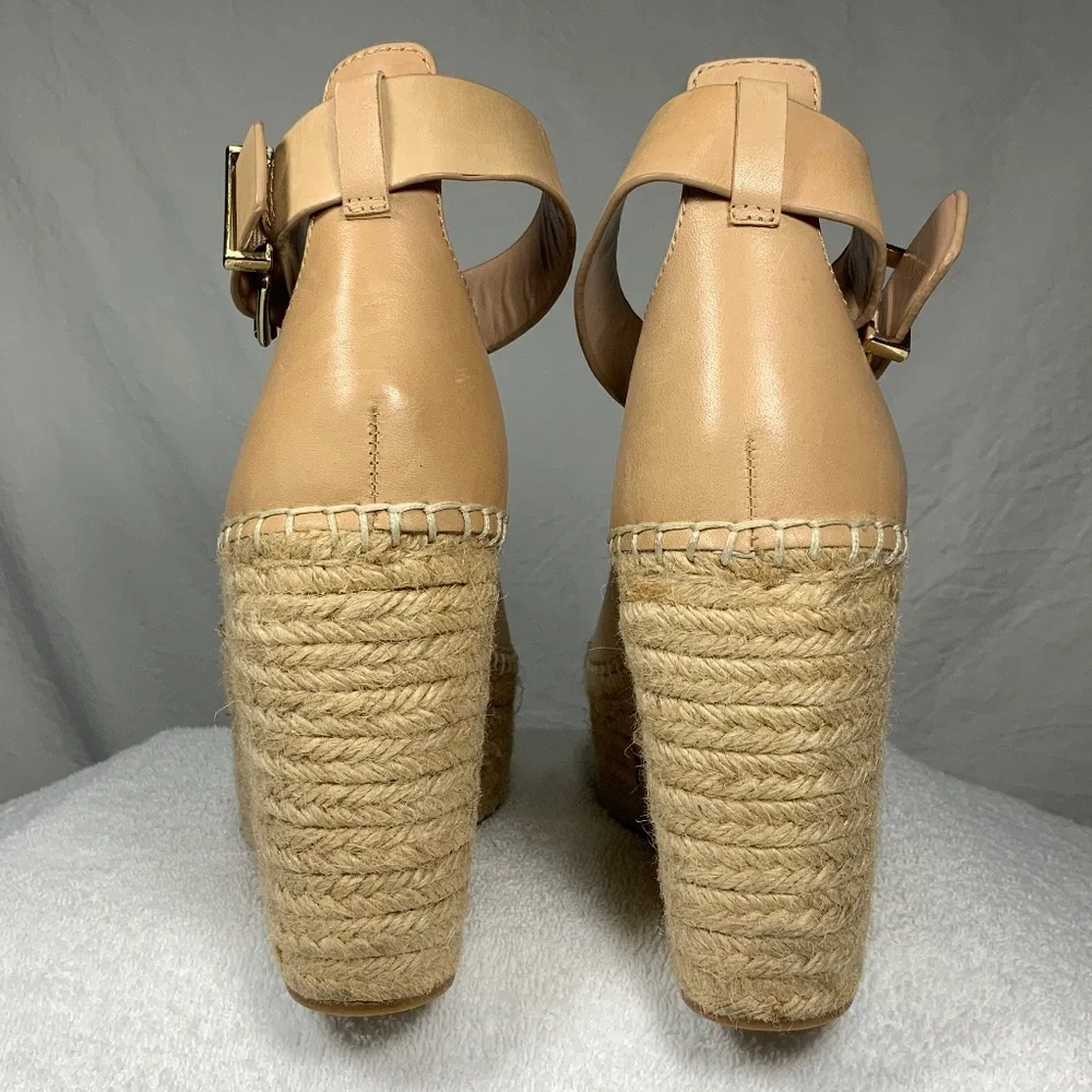Gianni Bini Tan Suede Espadrille Platform Sandals - 8.5